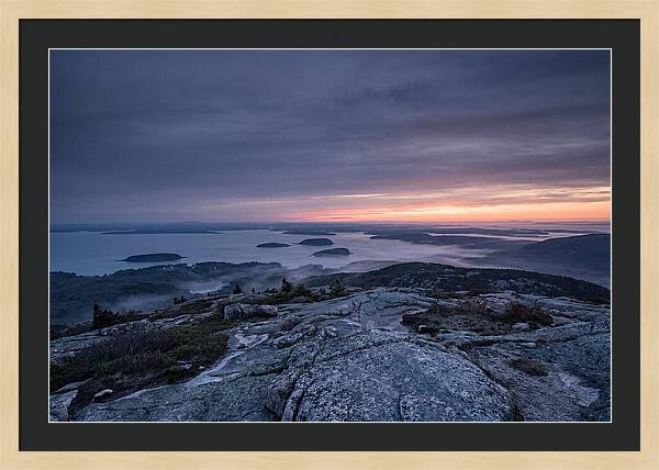 Cadillac Mountain Sunrise Over Landscape