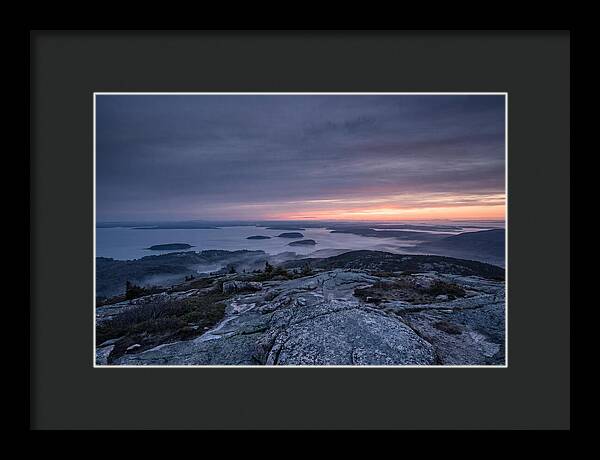 Cadillac Mountain Sunrise Over Landscape