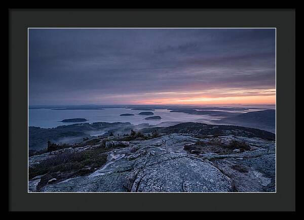 Cadillac Mountain Sunrise Over Landscape
