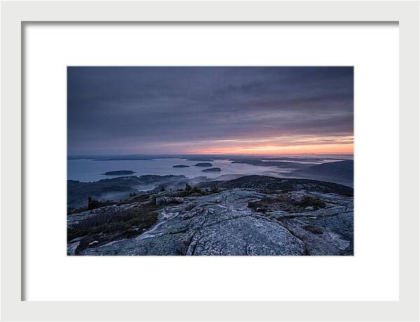 Cadillac Mountain Sunrise Over Landscape