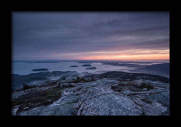 Cadillac Mountain Sunrise Over Landscape