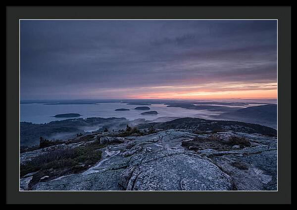 Cadillac Mountain Sunrise Over Landscape
