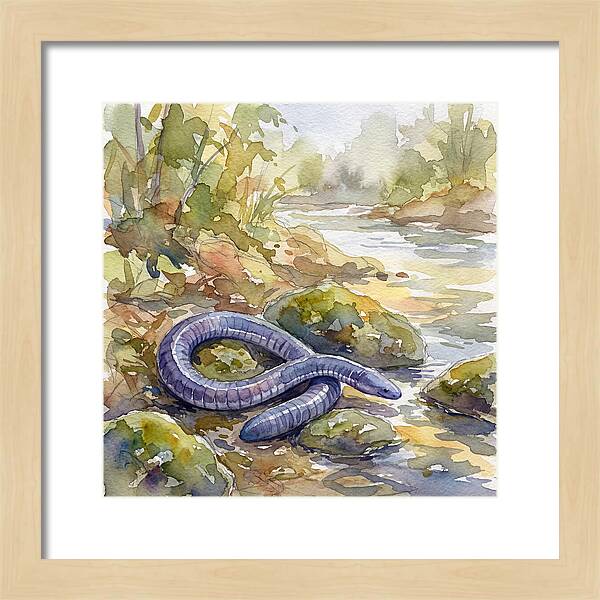 Caecilian By The Stream