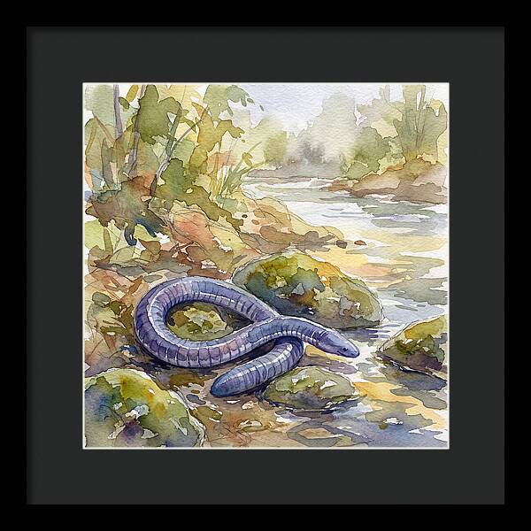 Caecilian By The Stream