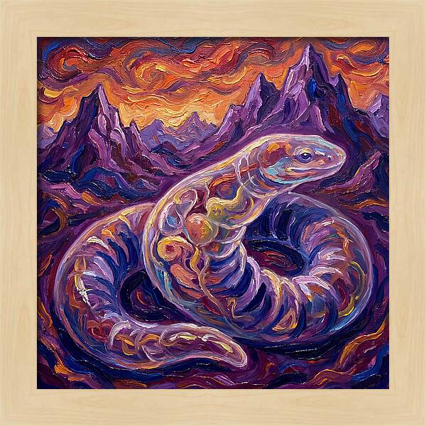 Caecilian In Expressionist Landscape