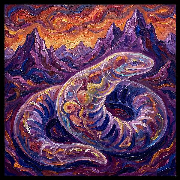 Caecilian In Expressionist Landscape