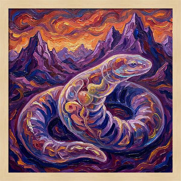 Caecilian In Expressionist Landscape