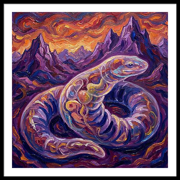 Caecilian In Expressionist Landscape