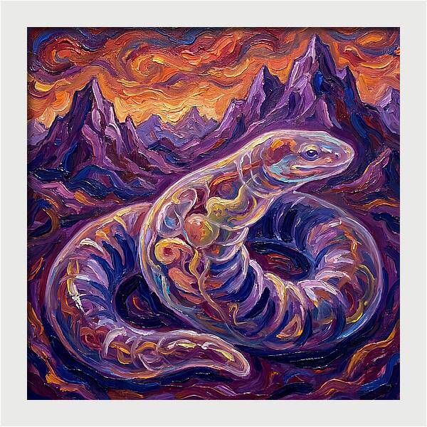 Caecilian In Expressionist Landscape