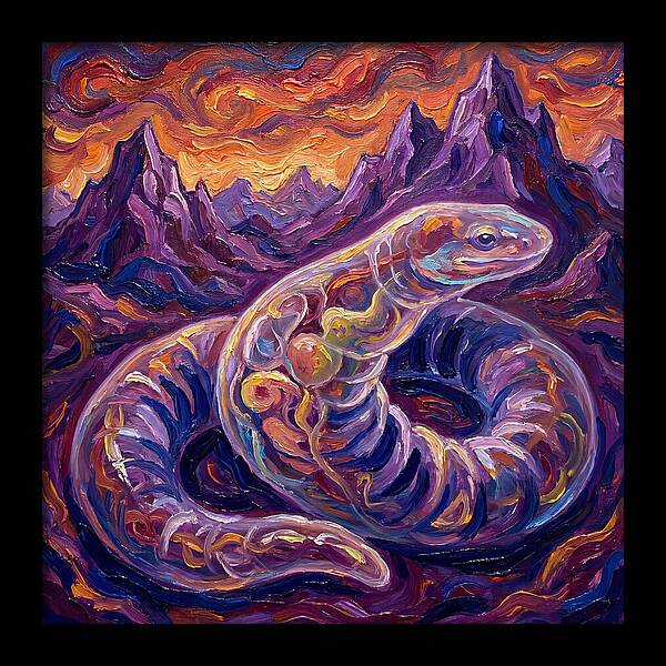 Caecilian In Expressionist Landscape