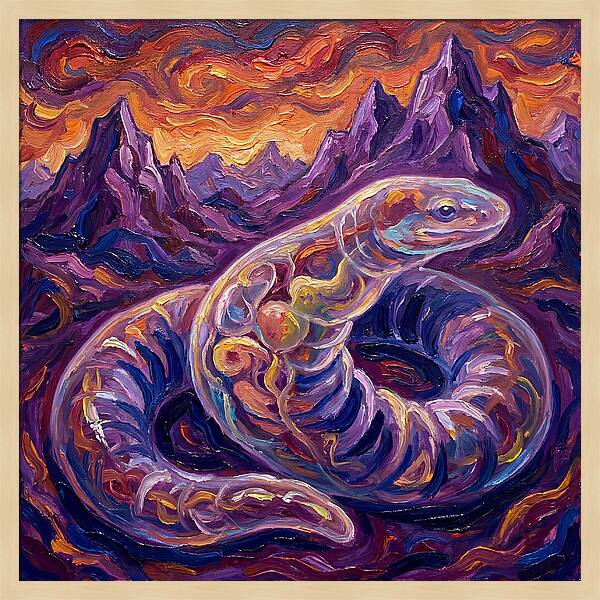 Caecilian In Expressionist Landscape