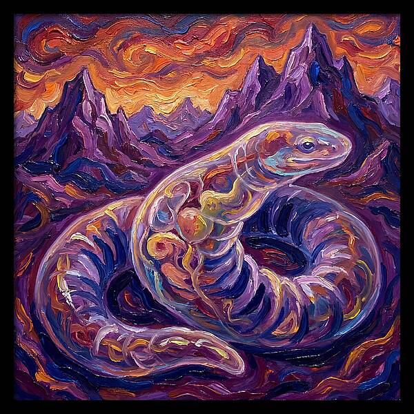 Caecilian In Expressionist Landscape