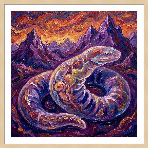 Caecilian In Expressionist Landscape