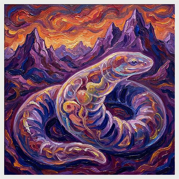 Caecilian In Expressionist Landscape