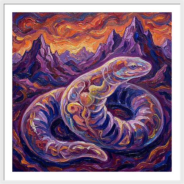 Caecilian In Expressionist Landscape