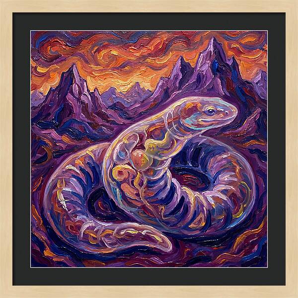 Caecilian In Expressionist Landscape