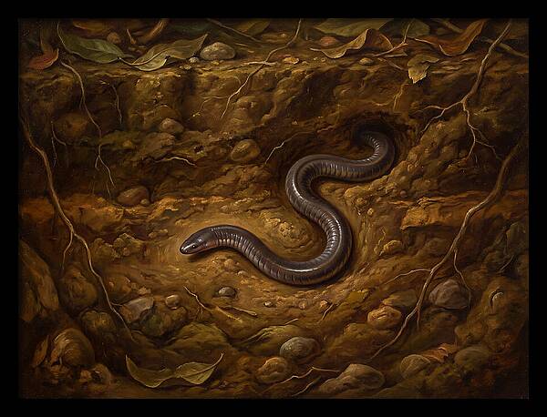 Caecilian In The Earth
