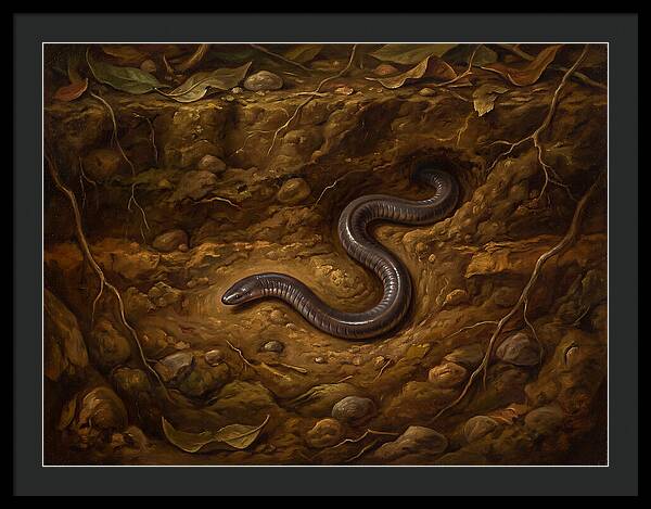 Caecilian In The Earth