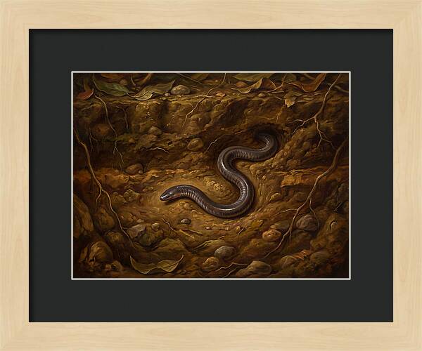 Caecilian In The Earth