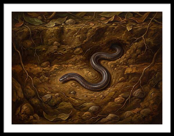 Caecilian In The Earth