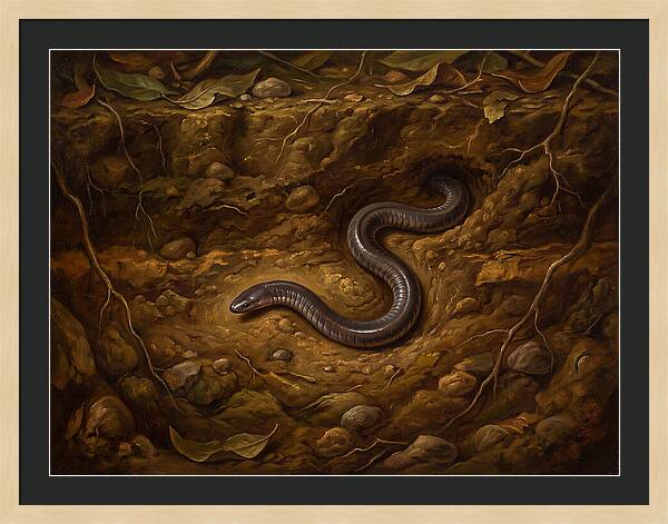 Caecilian In The Earth
