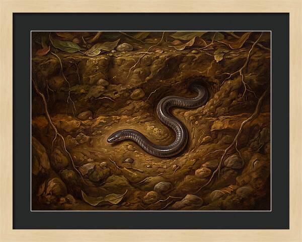 Caecilian In The Earth