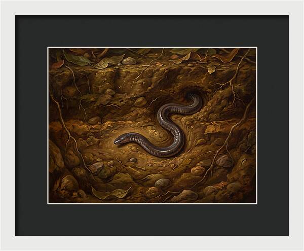Caecilian In The Earth