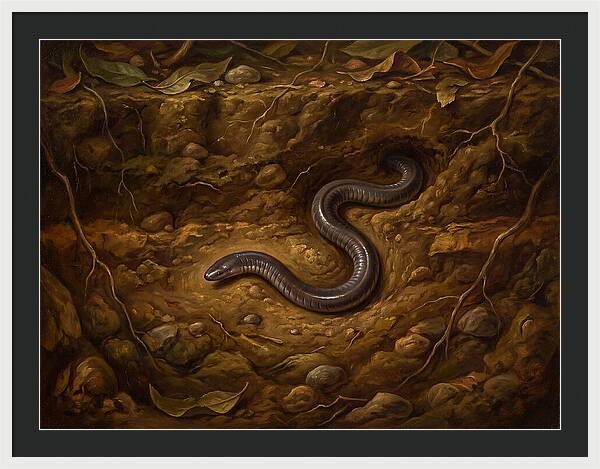 Caecilian In The Earth