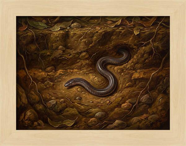 Caecilian In The Earth