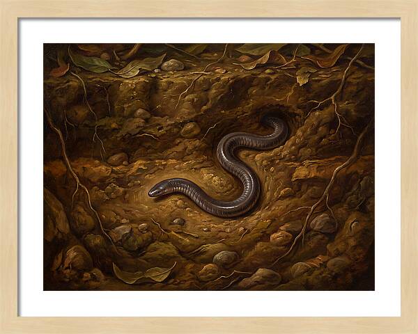 Caecilian In The Earth