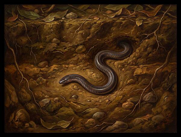 Caecilian In The Earth