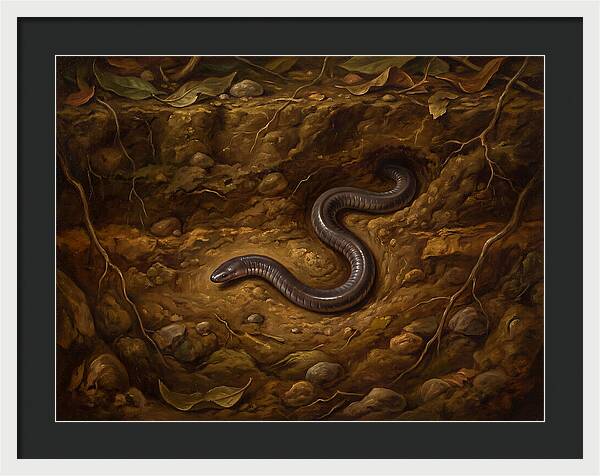 Caecilian In The Earth
