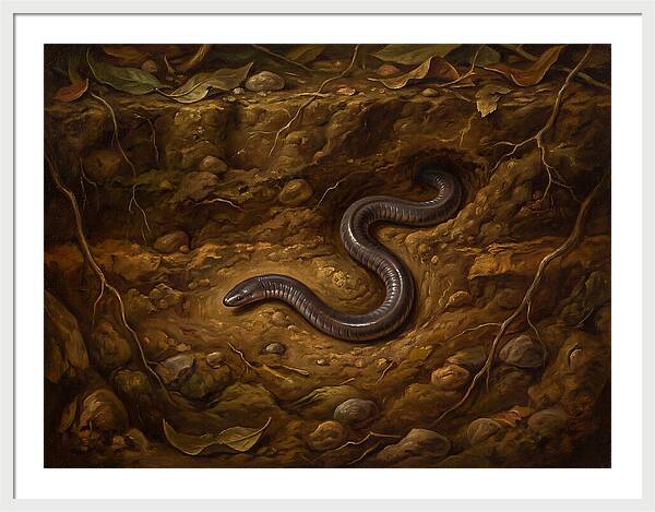 Caecilian In The Earth