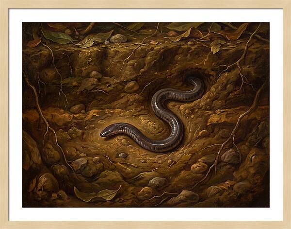 Caecilian In The Earth