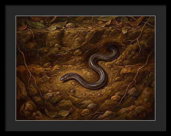 Caecilian In The Earth