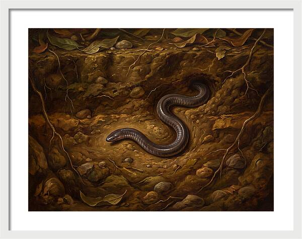 Caecilian In The Earth