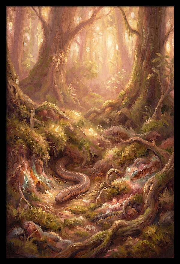 Caecilian In The Forest