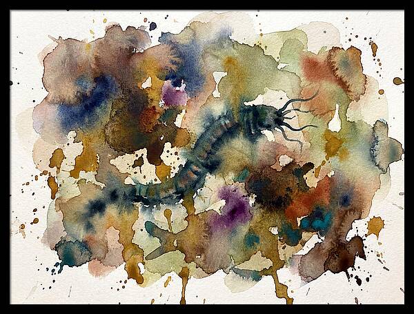 Caecilian In Watercolor