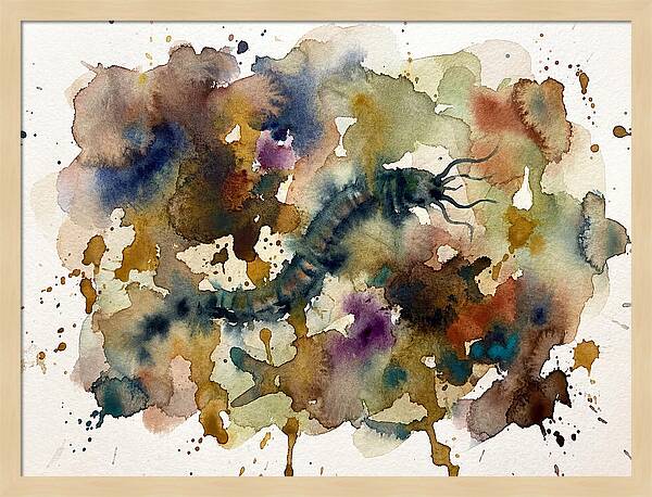 Caecilian In Watercolor