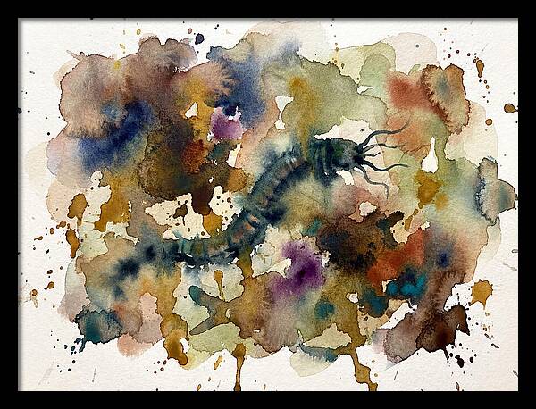 Caecilian In Watercolor
