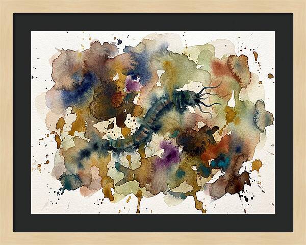 Caecilian In Watercolor