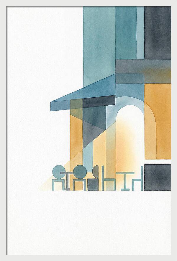 Caf Minimalist Scene