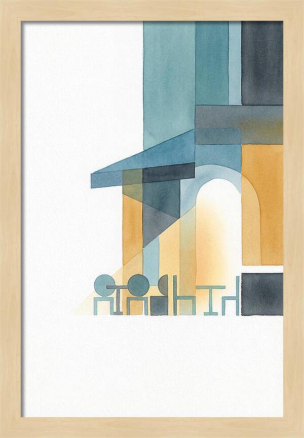 Caf Minimalist Scene