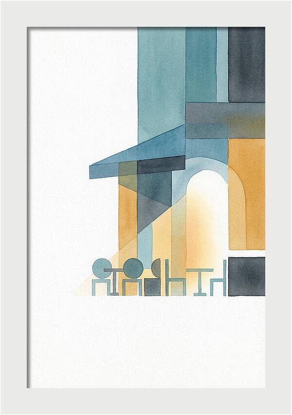 Caf Minimalist Scene
