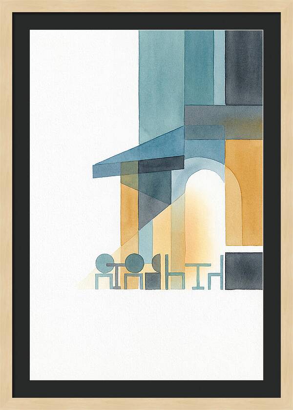 Caf Minimalist Scene