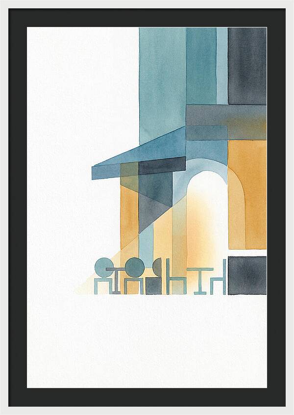 Caf Minimalist Scene