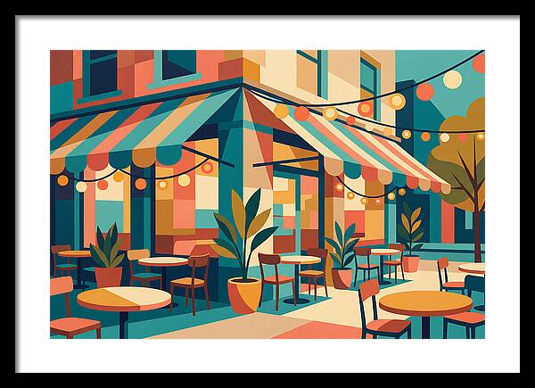 Caf Vibes In Colorful Geometry
