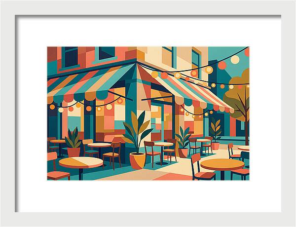 Caf Vibes In Colorful Geometry