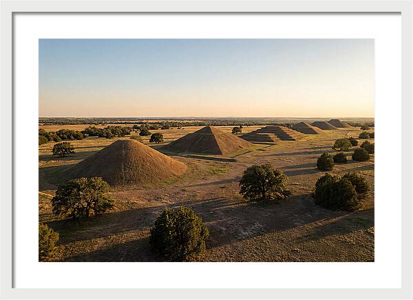 Cahokia Mounds At Sunset