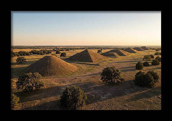 Cahokia Mounds At Sunset